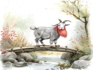 Il capro Grigio e il ponticello sul ruscello