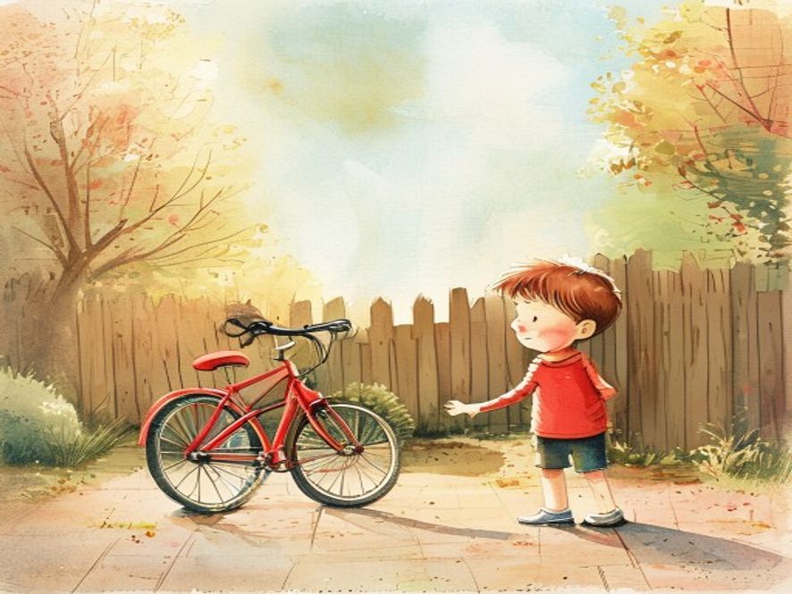 Ілюстрація до казки «Boris, il velocipede parlante»