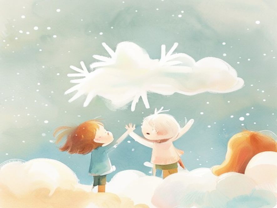 Ілюстрація до казки «Fiocco e la prima neve»