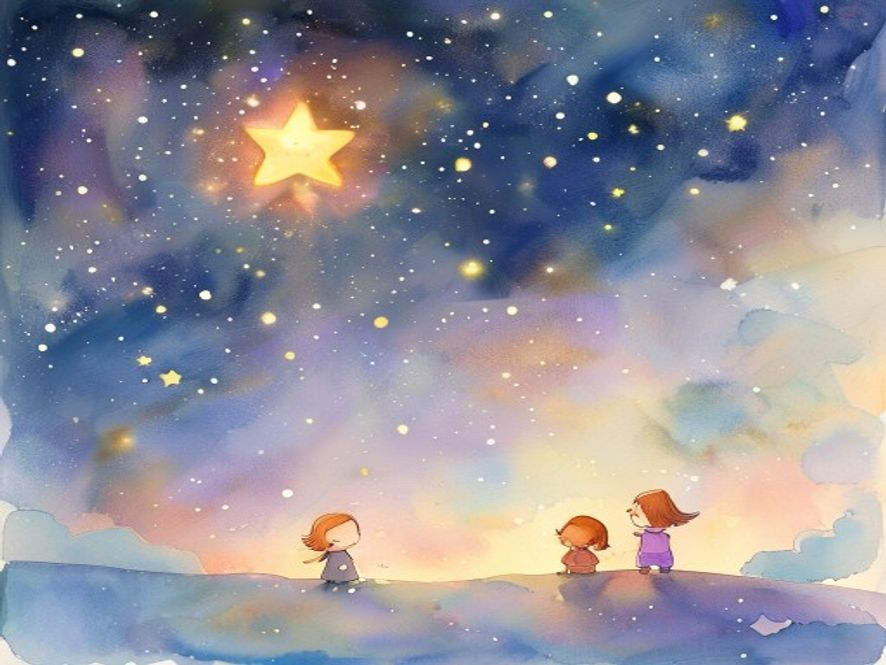 Ілюстрація до казки «Stellina Brillina e la sua ninnananna silenziosa»