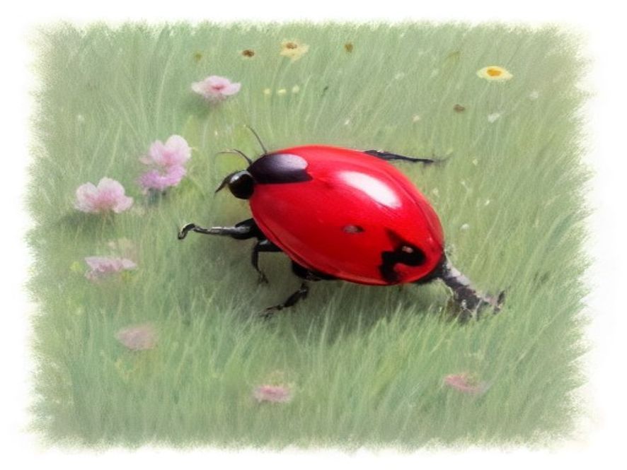Ілюстрація до казки «Little Ladybird and the Lost Spots»