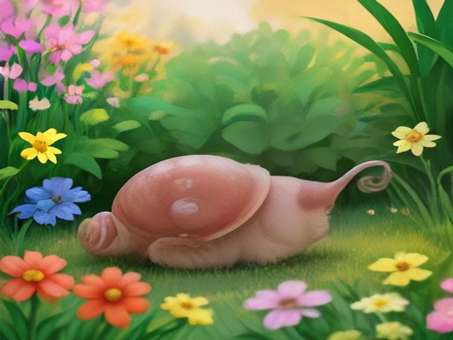 Ілюстрація до казки «Escargotin et le petit scarabée»