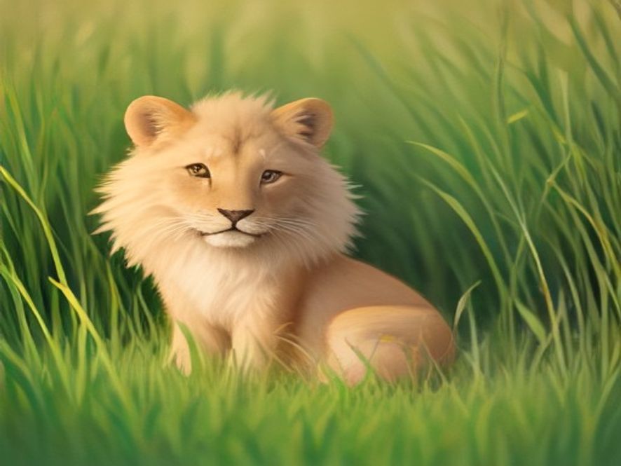 Ілюстрація до казки «Ritchi le lionceau et la souricette»