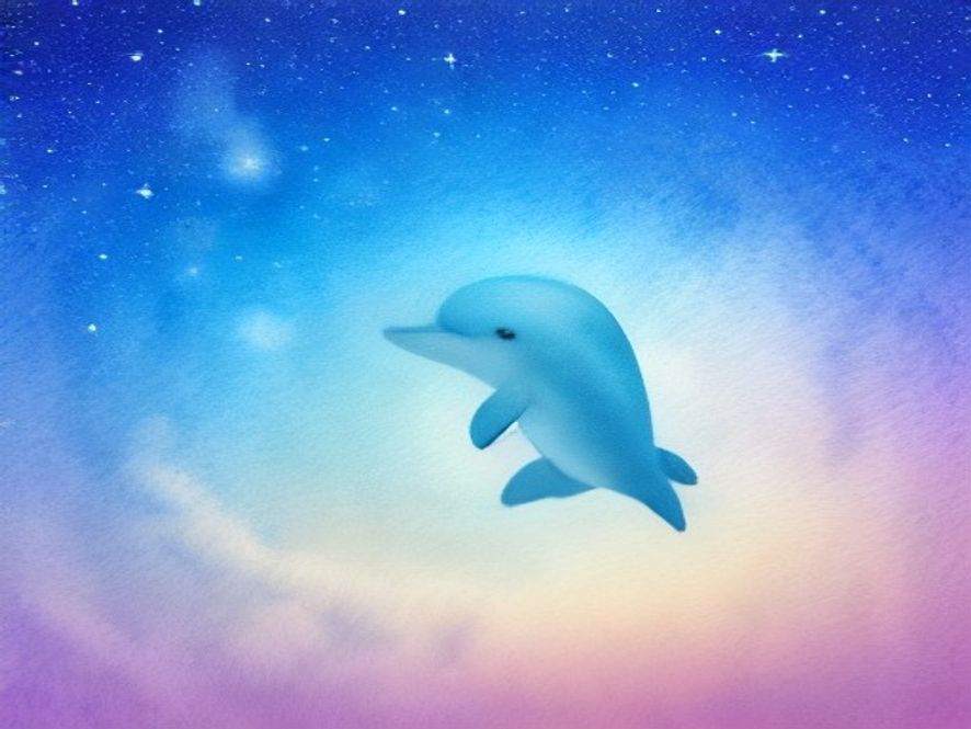 Ілюстрація до казки «Luna, der kleine Delfin und die Sternennacht»