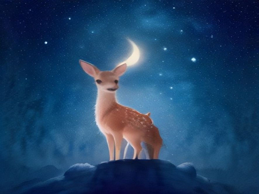 Ілюстрація до казки «Les Cinq Soleils du Petit Faon»