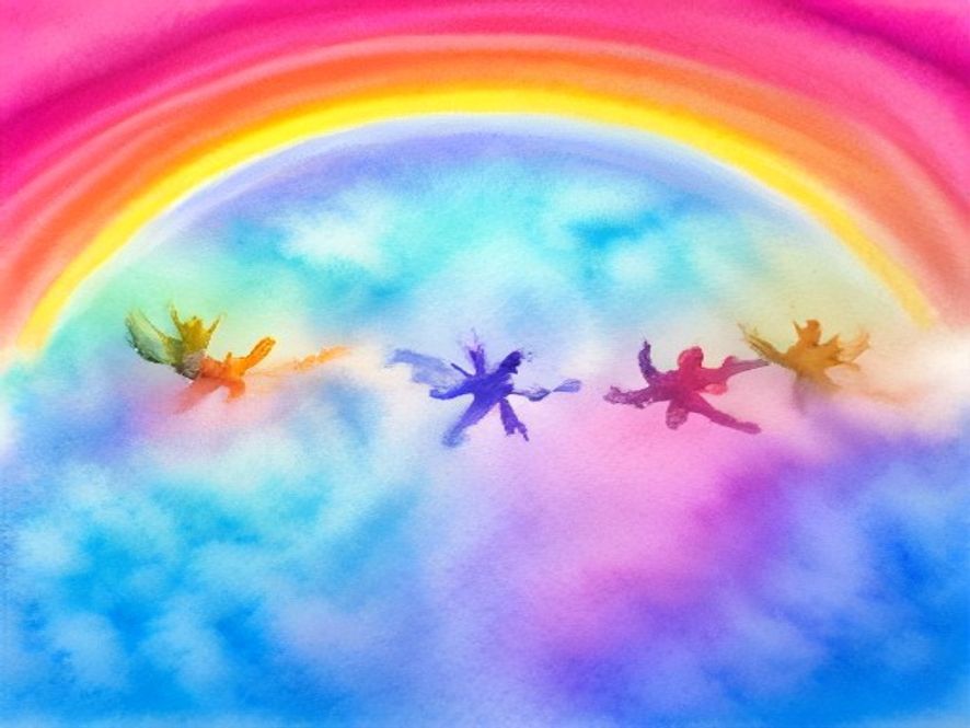 Ілюстрація до казки «La discusión de los colores»