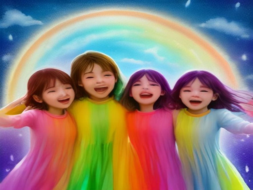 Ілюстрація до казки «Die fröhliche Regenbogen-Freunde»